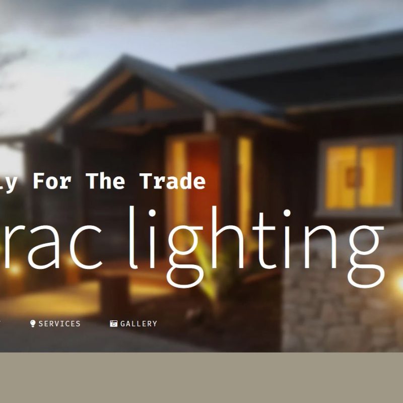 an example of a website main page, minimalist and bold with a blurred background and links to relevant sections